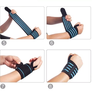 สายรัดข้อมือยกน้ำหนักนีโอพรีน สำหรับออกกำลังกาย ครอสเทรนนิ่ง ฟิตเนส สายรัดพยุงข้อมือแบบซับลิเมชั่น - Product Image 5