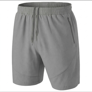 Lightweight Breathable Men's Shorts Front Logo <b>Canvas</b> Fabric Elastic Waist Custom Logo <b>Plain</b> Dyed - Product Image 2