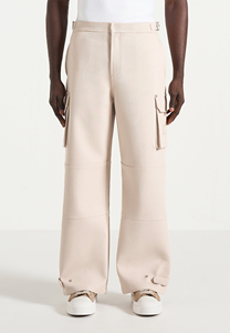 Pantalones Cargo de Lona de Algodón Beige para Hombre, Cintura Elástica, Múltiples Bolsillos, Estilo Casual, Corte Recto, Pantalones Deportivos, Estilo Primavera - Product Image 5