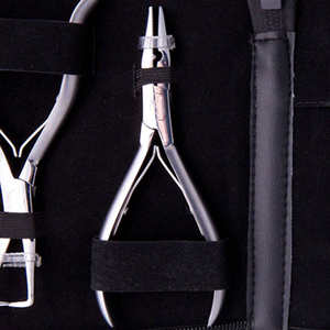 Kit d'outils pour extensions de cheveux en gros, tendance du moment, entièrement personnalisable avec logo, en acier inoxydable, à vendre - Product Image 5