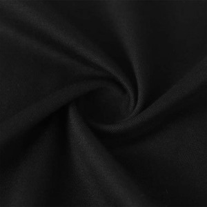 Camisetas de Manga Corta Color Negro con Ribete en Contraste, Ropa para Hombre, Camiseta de Jersey de Algodón de 180g, Precio Económico - Product Image 5