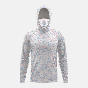 Hoodie de pêche pour homme à manches longues, personnalisé, imprimé numériquement, UPF 50, séchage rapide, respirant, en spandex/polyester - Product Image 1