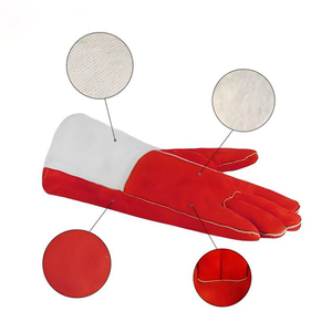 Gants en cuir véritable, épaisseur 10 mil, antidérapants, poignets renforcés, ajustement flexible, construction durable, sans latex, pour le travail quotidien - Product Image 5