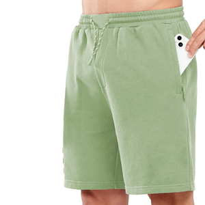 Shorts en molleton 100% coton pour homme, prix bas, style uni, nouvelle mode, sport, personnalisés, décontractés, pour un confort quotidien. - Product Image 3