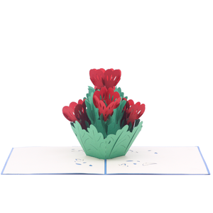 Carte de vœux en papier avec fleur de rose, carte pop-up 3D, roses faites à la main, cartes pop-up sur le thème des roses, carte 3D pop-up, carte de vœux spéciale, artisanat - Product Image 4