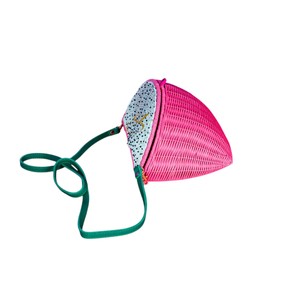 Panier de rangement artistique en rotin en forme de pitaya, tressé sur mesure, rose, décoratif et ludique, idéal pour les fêtes - Product Image 3