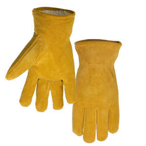 Gants de conduite en cuir doublés de peau de mouton pour hommes, style uni, doux, prix de gros, logo personnalisé, gants de travail quotidiens - Product Image 3