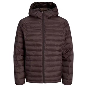 Custom High Quality Men's Winter Puffer Jackets Casual <b>Reversible</b> down <b>Coat</b> with Zipper Closure Plus Size Available Plain Color - Product Image 1
