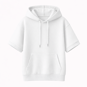 Nouveau sweat à capuche unisexe tendance personnalisé à manches courtes en molleton, coton doux de qualité supérieure, streetwear décontracté, mode été/hiver, séchage rapide pour hommes - Product Image 1