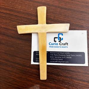 Natural Buffalo Bone Holey Cross o-Friendly Bone Holey Cross <b>Gift</b> by Curio Craft - Product Image 5