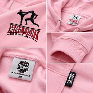 Sudadera con Capucha Personalizada MMA para Hombre, con Logotipo Frontal, Color Naranja, Corte Regular, Diseño con Bolsillos, Ropa Casual de Invierno, 100% Algodón - Product Image 4