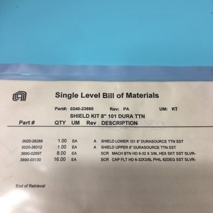 AMAT 0240-23660 SHIELD IT 8" 101 DURA TTN SET - Equipo y Piezas de Semiconductores de Confianza de Global Legacy - Product Image 3