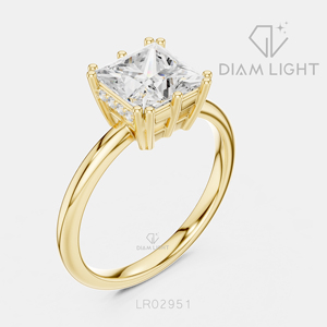 Bague en diamant de laboratoire taille princesse 1,94 carat certifiée IGI, or blanc 14 carats, couleur F+, clarté VS+, pour fiançailles, anniversaire, cadeau - Product Image 6