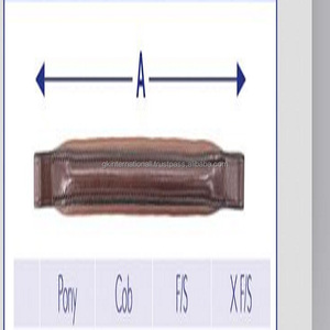 Banda para cejas de caballo de cuero acolchado de piel de vaca inglesa en cuero liso negro y marrón con costuras fuertes y duraderas - Product Image 3