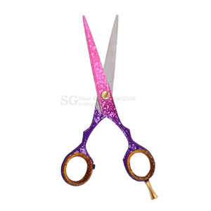 Kit de barbier professionnel pour droitiers SAAR GLOBAL SURGICAL, ciseaux à cheveux en acier inoxydable 6CR13, qualité A+, 30 dents, pointe arrondie - Product Image 2