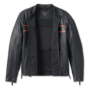Harley MEN`S VICTORY LANE II LEATHER <b>JACKET</b> - BLACK - Product Image 4