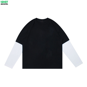 Camiseta de hombre de manga corta de doble capa de punto tipo gofre de 220 gramos, estilo Y2K, con lavado ácido y efecto desgastado, puños descoloridos, 100% algodón, ecológica. - Product Image 4
