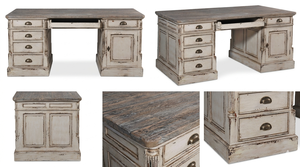 Zelda Solid Teak Wood Eco-Friendly Contemporary Office Desk Minimalist Natural Finish Executive <b>Workstation</b> Home Office - Product Image 5