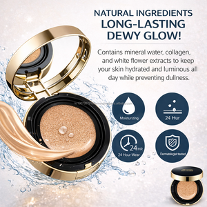 Fond de teint BB Cushion coréen pour une peau éclatante SPF50+ pour tous types de peau, étiquette privée personnalisée, capacité supérieure à 1,7 fl oz - Product Image 2