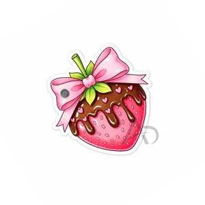 Strawberry Bow Lash Tile Acrylic Sustainable <b>Chocolate</b> Covered Strawberry Eyelash Extension Holder Board - Product Image 4