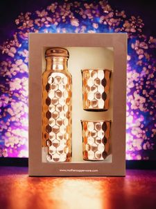 <b>Copper</b> Eco-Friendly <b>Drinking</b> <b>Bottle</b> with Large Capacity for Daily Hydration and Portable Lifestyle Wellness - Product Image 3