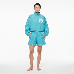 Ensemble tendance pour femmes, coupe-vent à capuche et short taille haute, 2 pièces - Product Image 1