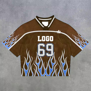 Custom Green American Football Jersey V-Neck <b>Short</b> Sleeve Breathable Quick Dry Sublimated <b>Mesh</b> 100% Polyester Adult Team Sports - Product Image 4