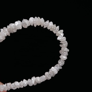 Cuentas de diamantes blancos naturales sin cortar hebras ásperas para la fabricación de joyas y manualidades cuentas de piedra de diamantes blancos sin cortar - Product Image 3