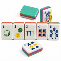 Jeu de Mahjong Palm Resort de 160 tuiles avec faces gravées et dos assortis pour les détaillants indépendants de jeux
