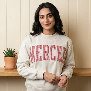 Vêtements grecs rétro surdimensionnés Merced |   Pull en molleton à col montant brodé personnalisé |   Pull en coton épais pour l'hiver - Product Image 4
