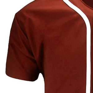 Camiseta de Béisbol para Hombre, Manga Corta, Color Sólido, Cierre de Botones, Transpirable, Poliéster, Corte Regular, Ropa Deportiva para Adultos - Product Image 5