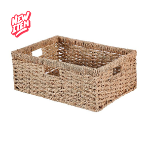 Ensemble de 3 paniers à linge en rotin avec poignées Solution de rangement élégante pour la cuisine - Product Image 6