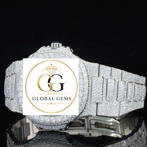 Excellent Quality Silver Iced Out Diamond Wrist Watch With Hip Hop Fashion Diamond Look Available at Factory Price - Product Image 5