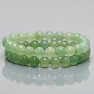 Natural Green Aventurine 8mm Smooth Ball AA Grade Trendy Beads <b>Stretch</b> <b>Bracelet</b> Healing Jewelry Wholesale - Product Image 1