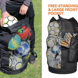 Lightweight Sport Soccer Ball <b>Backpack</b> with Spacious Interior Nylon Material Eco-Friendly Design for Ball and Shoe Storage - Product Image 2