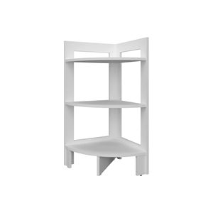 Libreria Angolare Bianca a 3 Ripiani, Design Elegante per Casa o Ufficio - Product Image 2