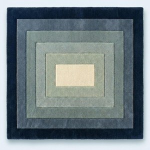 Tapis géométrique moderne à rayures, rectangulaire, en laine, fait main, tufté, avec envers antidérapant en latex, poils moyens de 12 mm, pour chambre à coucher - Product Image 4