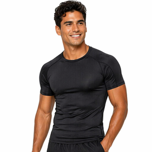 Camiseta de Compresión de Manga Larga Negra para Hombre, Secado Rápido, Corte Deportivo, Sin Cuello, para Verano, Patrón de Camuflaje, Tejido de Punto - Product Image 6