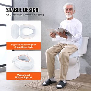 Rialzo Universale per Sedile WC da 4 Pollici, Capacità 300 Libbre, con Asta a Vite Bloccabile, Attrezzatura di Sicurezza per Bagno - Product Image 3