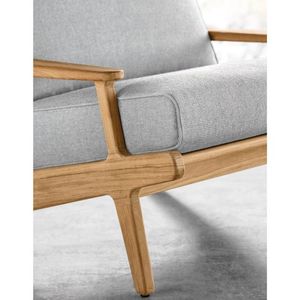 <b>Wood</b> <b>Frame</b> PE Rattan Upholstered Garden <b>Sofa</b> Chair Modern Luxury Outdoor Patio Leisure Furniture - Product Image 4
