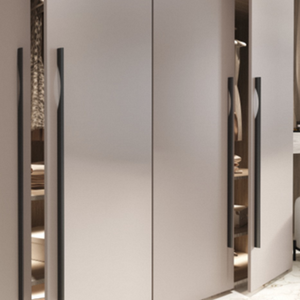 Perfil de aluminio moderno y minimalista para armario, tirador de barra montado en superficie para puerta de gabinete, para muebles de dormitorio y hogar. - Product Image 1