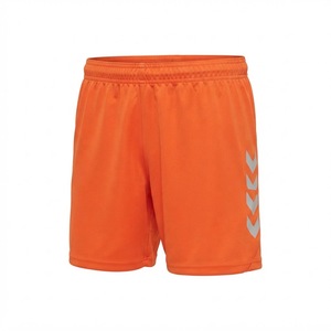 HIGH QUALITY <b>Men's</b> <b>Orange</b> Reflective Print Quick Dry Sport Soccer <b>Shorts</b> with Mid Waist Drawstring Closure 100% Polyester - Product Image 1