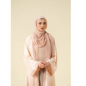 อาบายะสีชมพูอมเบรหรูหราสำหรับสุภาพสตรี แขนเสื้อพลิ้วไหวสวยงาม เนื้อผ้าบางเบา ปกปิดมิดชิด เหมาะสำหรับใส่ลำลอง - Product Image 5