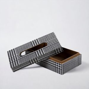 Caja de Madera para Guardar Papel Tisú con Diseño Impreso en Resina | Porta Servilletas de Papel Premium |   Para decoración de comedor, baño, coche, oficina y hogar - Product Image 2