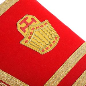High Priest Royal Arch Chapter Cuff - <b>Red</b> Velvet With Gold Fringe Metal type Brass Gem type No gemstone - Product Image 3
