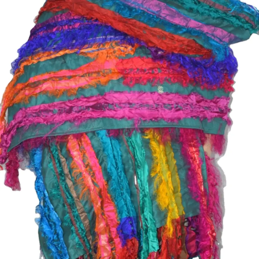 Customized wrap swaddle scarves moda acessórios cachecol feito de seda up-cycled com design exclusivo e sortidas cores brilhantes