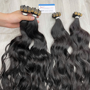 Gran Stock 2026 de Extensiones de Cabello Ondulado Natural de 16 a 24 Pulgadas, Cinta Adhesiva Suave, Corte de 4cm, Color Natural, Cabello Sin Procesar - Product Image 3