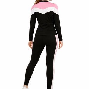 Ensemble de survêtement sportif pour femme, sweat à capuche et pantalon de jogging, coupe confortable, tissu extensible, vêtements de sport pour femme - Product Image 4