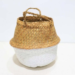 Cesto de Almacenamiento Plegable con Asas, Diseño Nuevo, con Acabado Blanco en Forma de Hoja de Palma, para Ropa Sucia - Product Image 5