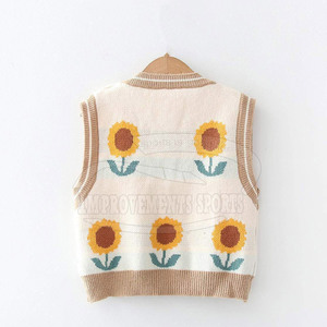 Chaleco de punto recortado transpirable de Color sólido para mujer, nuevo diseño, Chaleco de punto recortado para mujer y adultos - Product Image 2